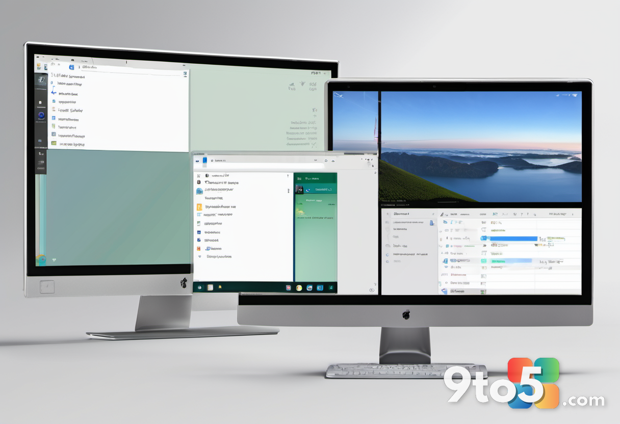 A split view showing an Android phone screen on the left and a Windows PC lock screen on the right, connected by a subtl