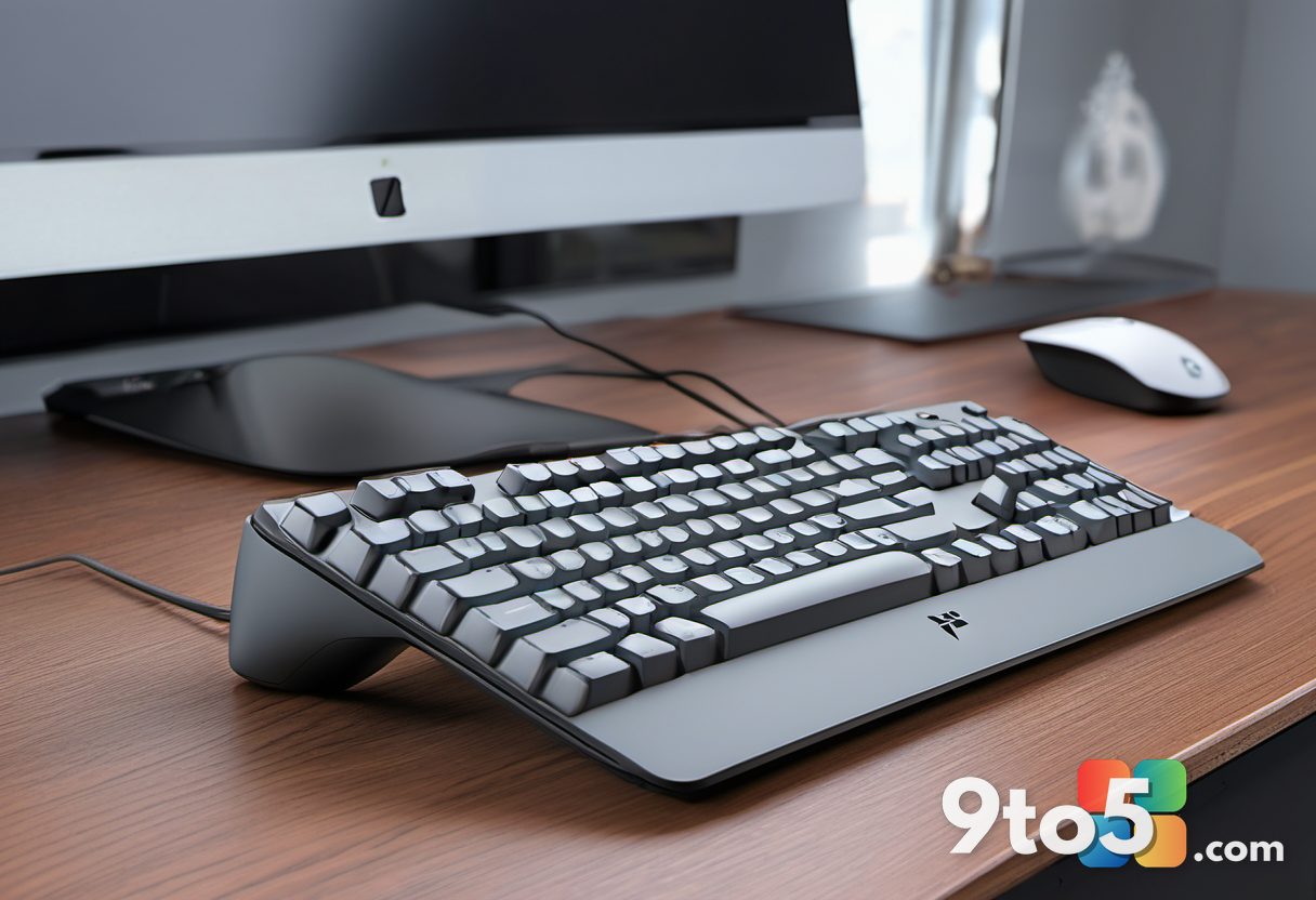 Close-up shot of a compact mechanical keyboard with magnetic switches and a wireless gaming mouse on a clean wooden desk