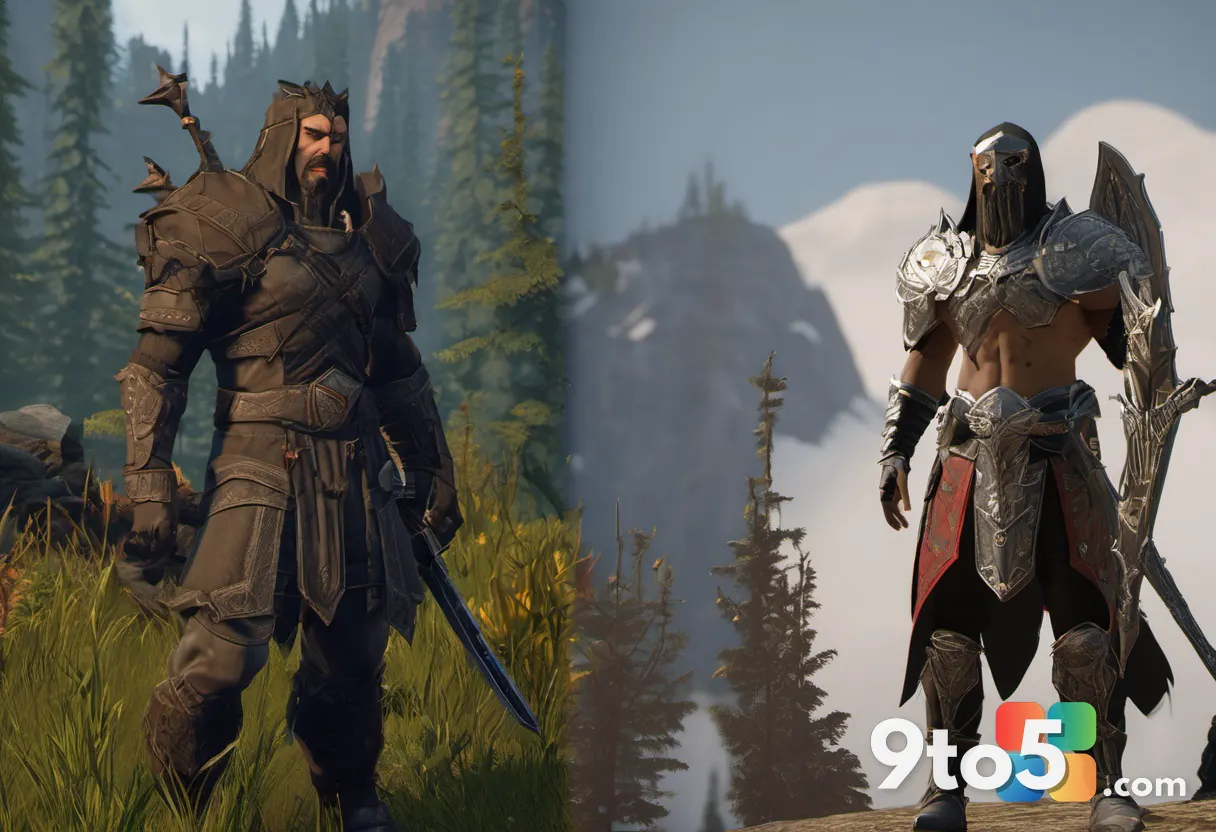 A split-screen comparison showing a modern ARPG character moving smoothly versus a Diablo 2 character with a slight, fra