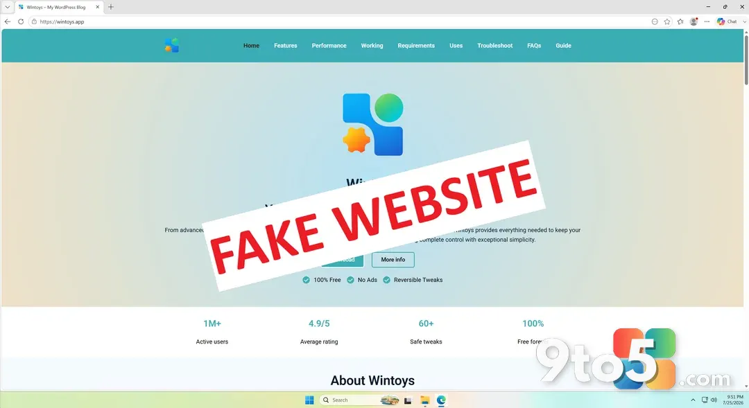 70+ Fake Windows App Websites Are Distributing Malware via Google Search