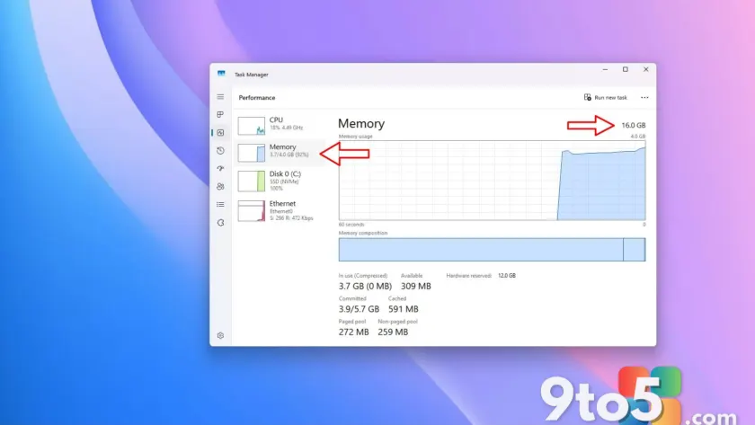 How to artificially limit RAM in Windows 11 using a hidden msconfig setting