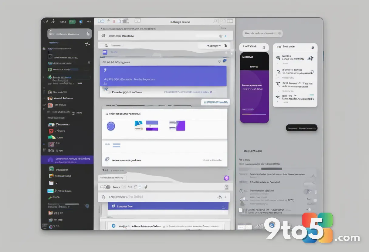 A split-screen composition showing four different web browser interfaces side-by-side. Each window displays a unique pri