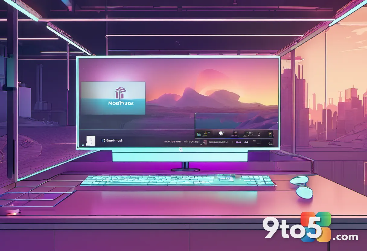A split-screen digital illustration showing the Meta Horizon+ logo on one side and the Xbox Game Pass logo on the other,