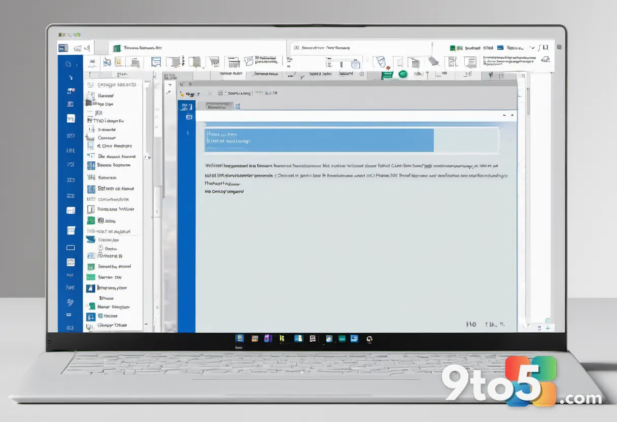 A close-up of a laptop screen displaying Microsoft Word with a document open, featuring soft focus background and clean 
