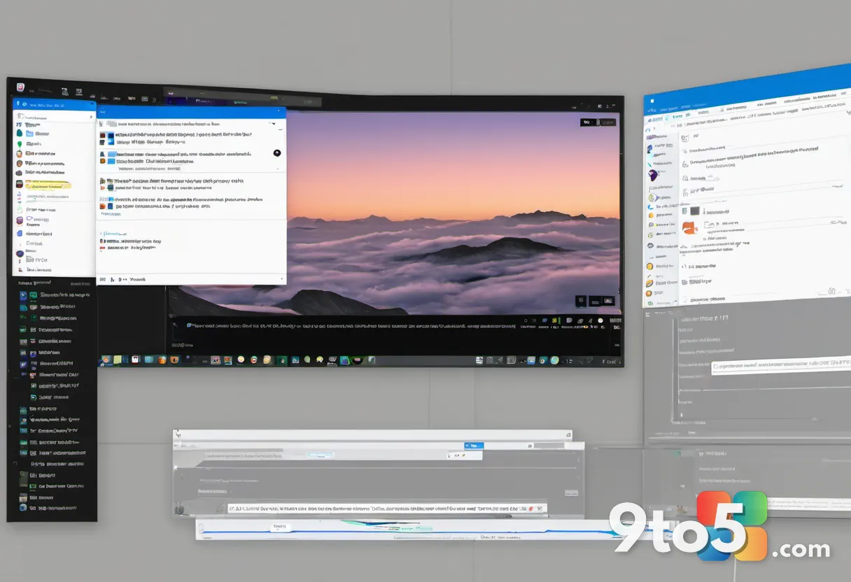 A split screen graphic showing a Reddit thread on the left and a Windows Update progress bar on the right, clean editori