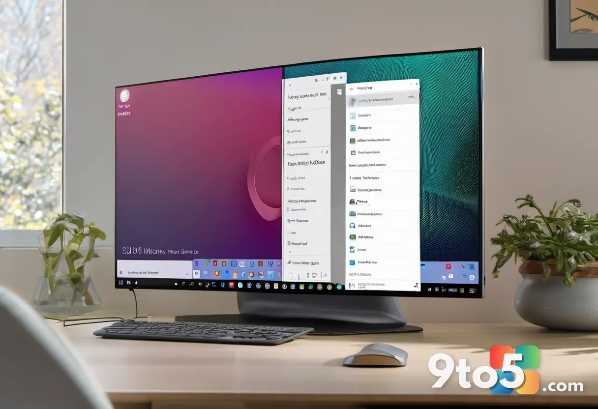 A close-up of a Windows notification center showing a popup from an LG monitor app, with a subtle McAfee logo visible in