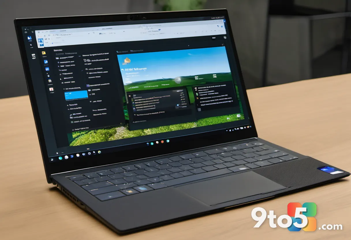 A close-up, photorealistic shot of a modern laptop screen displaying the new Windows 11 File Explorer properties window,