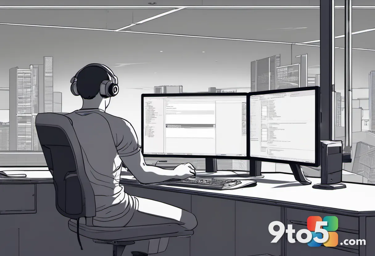 A frustrated gamer sitting in a dimly lit room, staring at a monitor showing a login error screen, hands resting on head