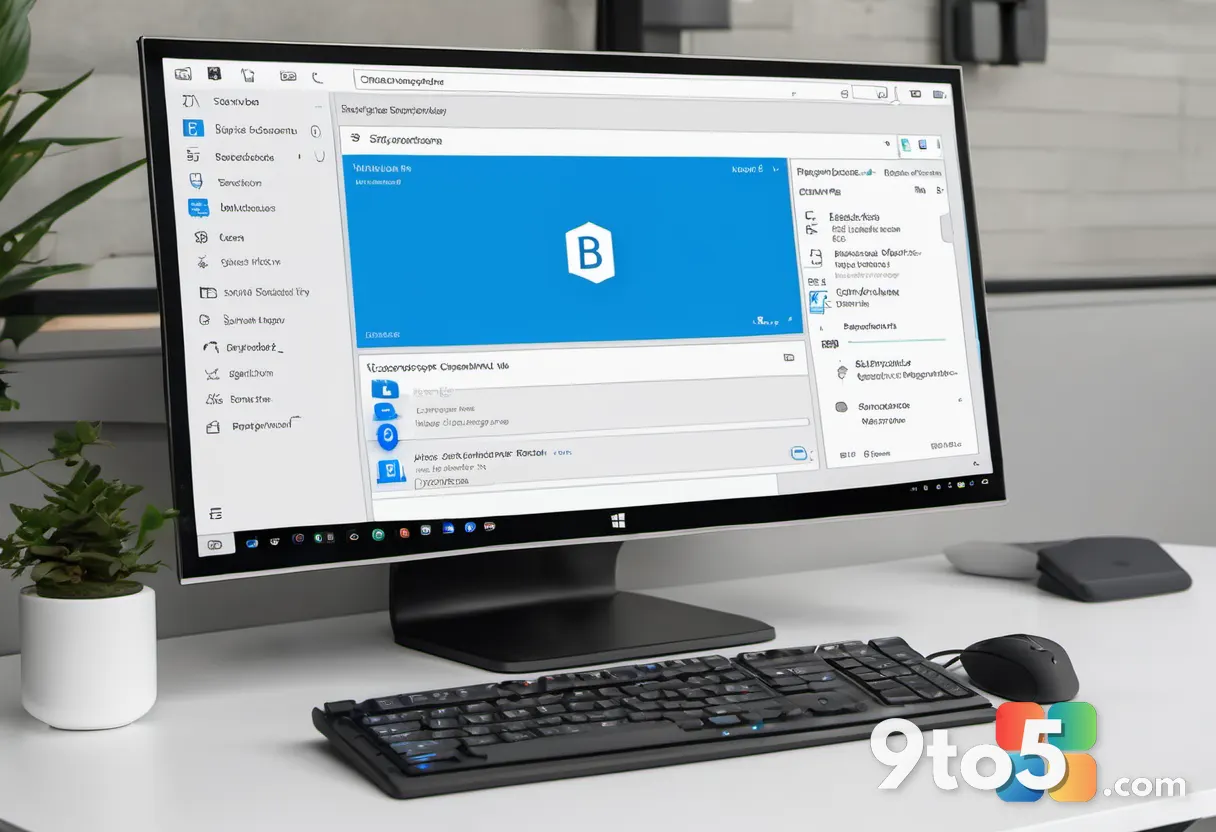 Close-up of a Windows 11 settings window on a monitor showing the Bluetooth and devices keyboard menu with a dropdown fo