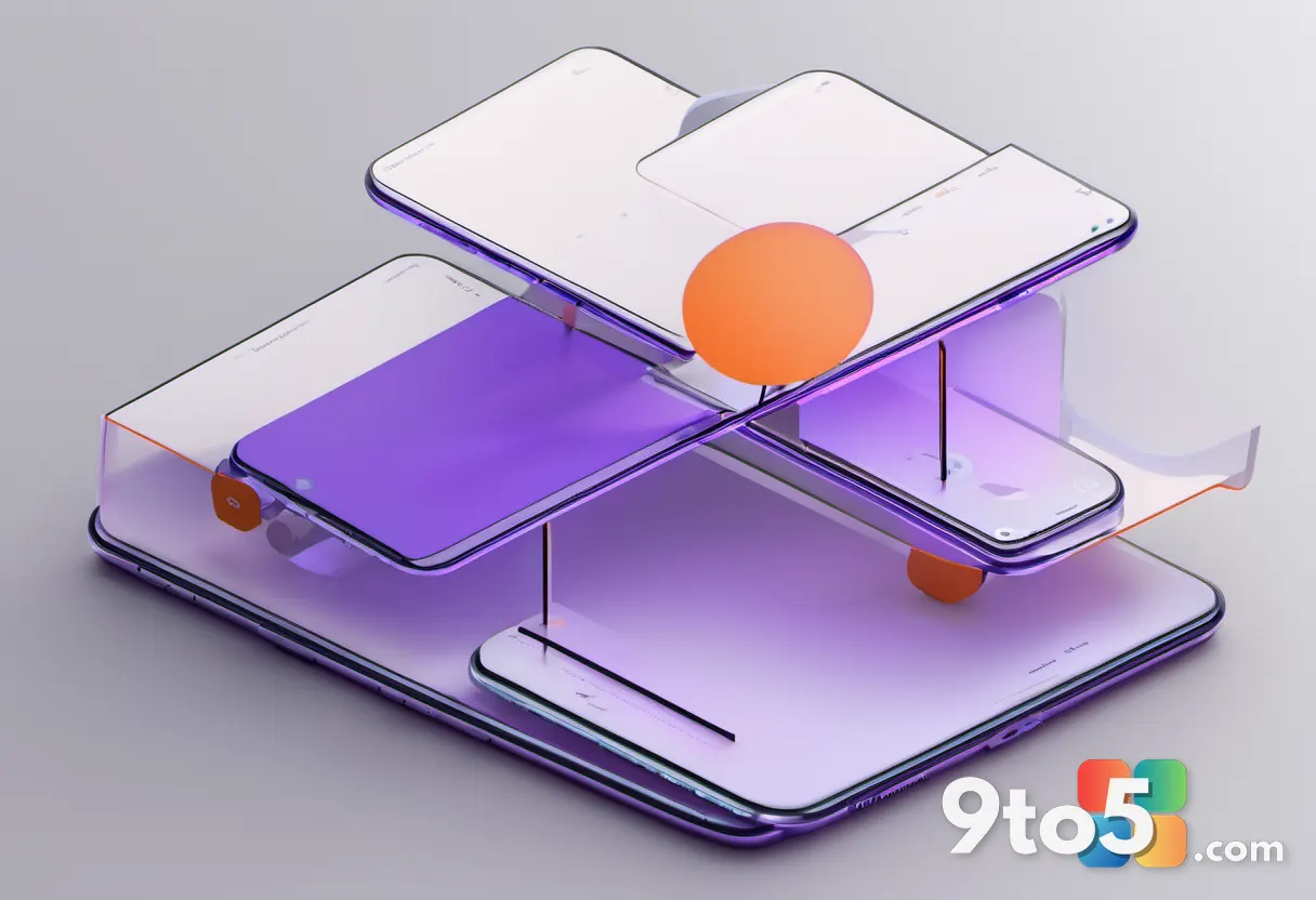 A conceptual illustration of two overlapping location pins connected by a dashed line, rendered in soft gradients of ora