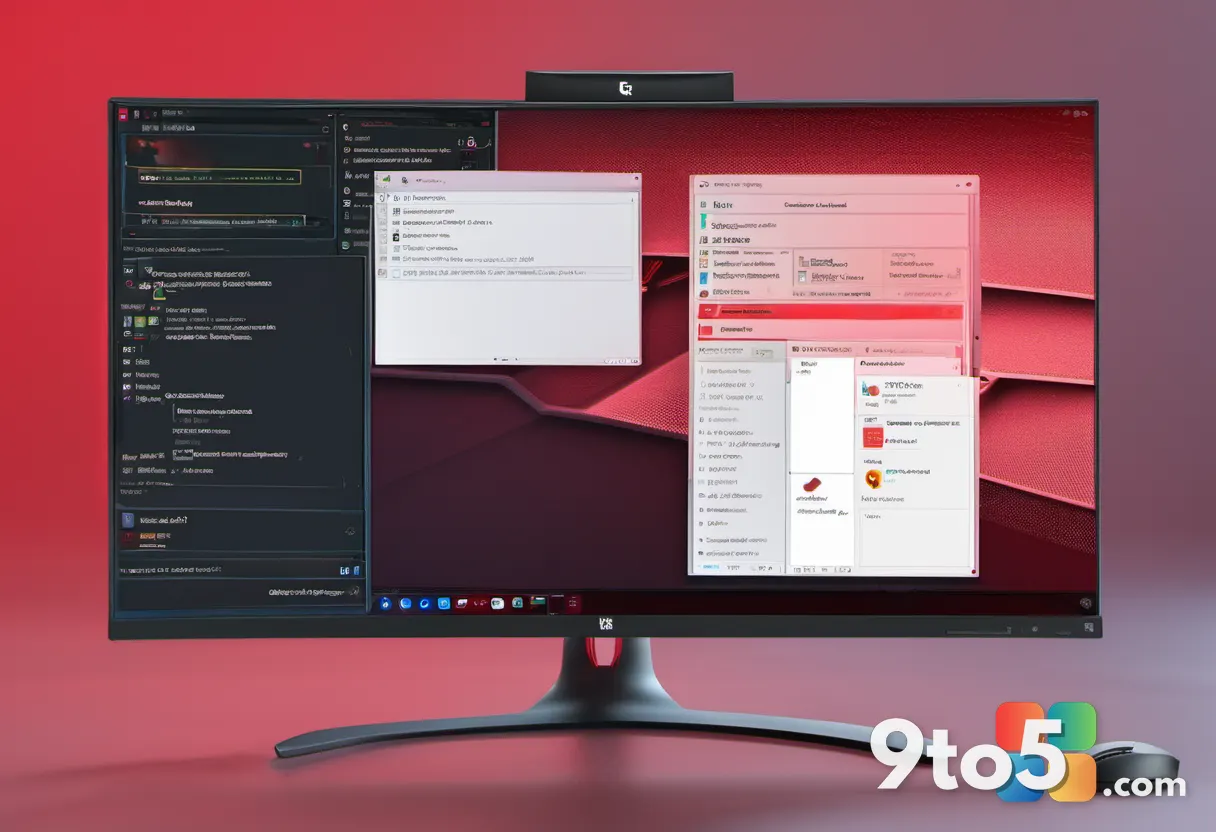 A close-up of a glowing computer monitor displaying a file directory tree with one highlighted folder marked by a red wa