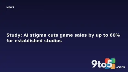 Study: AI stigma cuts game sales by up to 60% for established studios