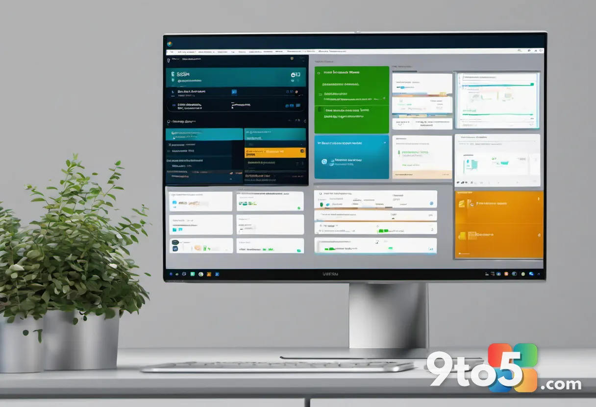 A sleek, modern laptop screen displaying a clean Windows 11 desktop interface with a focus on system settings and storag