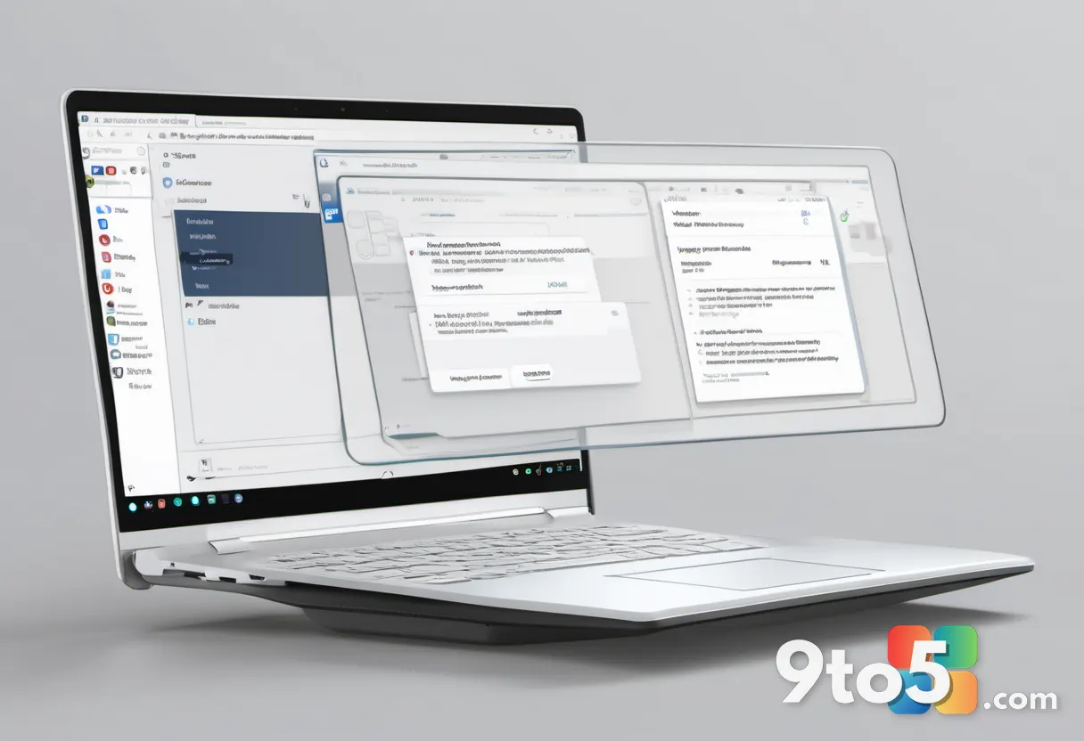 A clean, top-down view of a hand hovering over a laptop trackpad, with the Windows 11 Settings window open on the screen