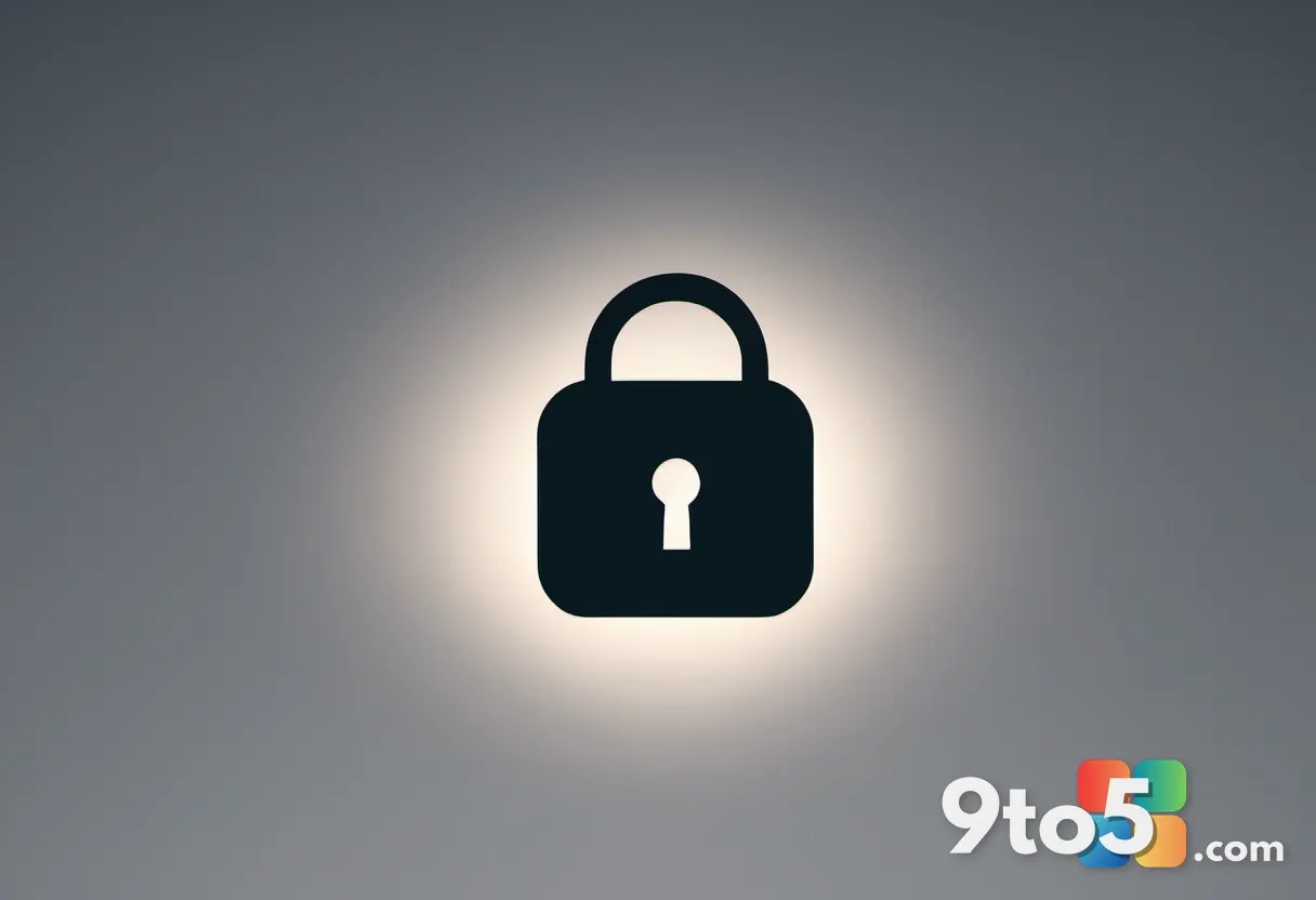 A close-up shot of a digital lock icon glowing softly on a dark background, symbolizing BitLocker encryption and data se