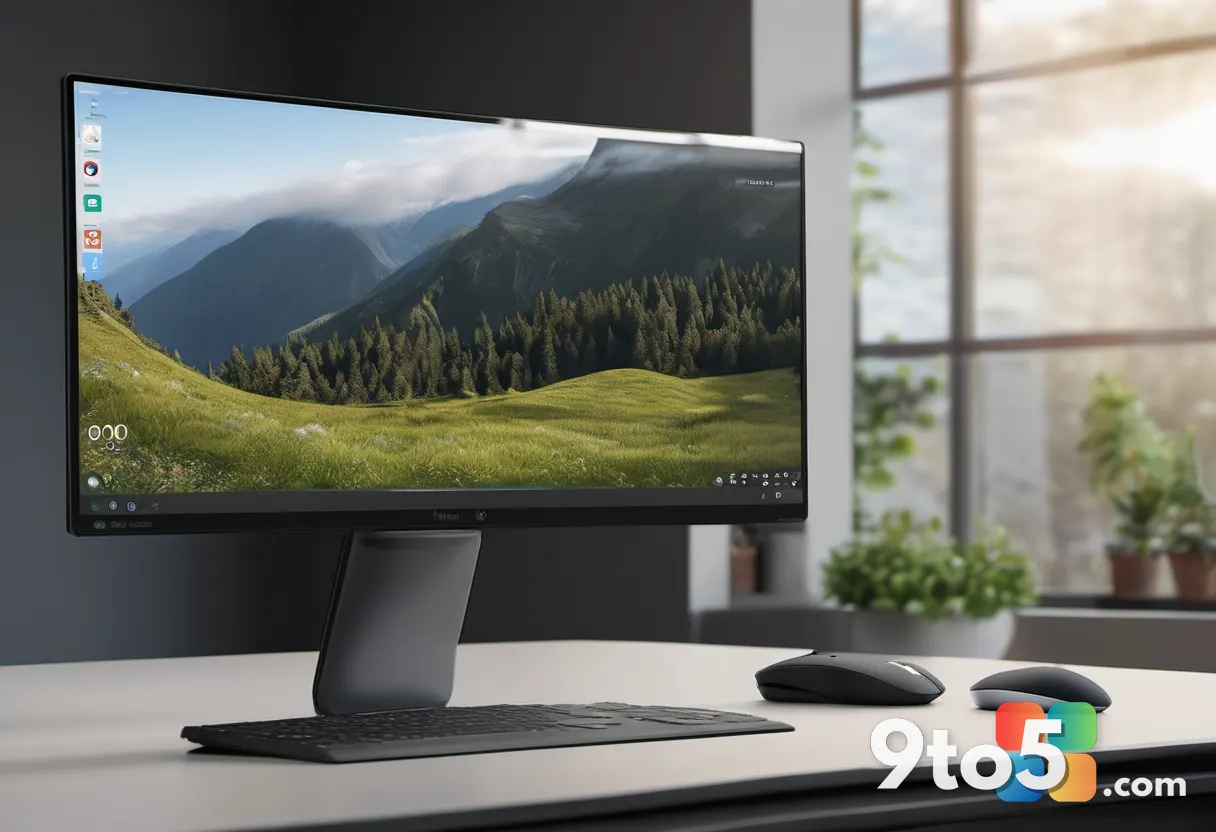 Mouse cursor hovering over the edge of a digital taskbar on a monitor, illustrating the drag-to-resize action with subtl