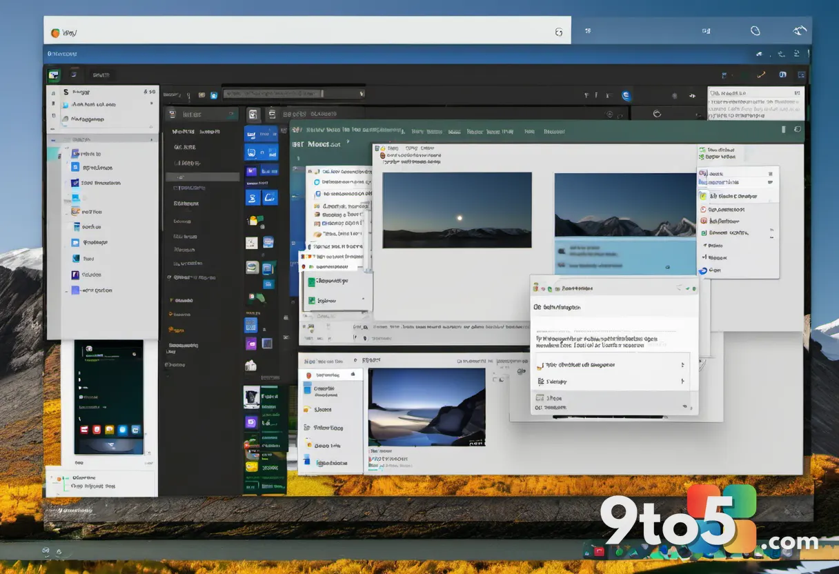A split-screen comparison showing the old light-mode Properties dialog on one side and the new dark-mode version on the 