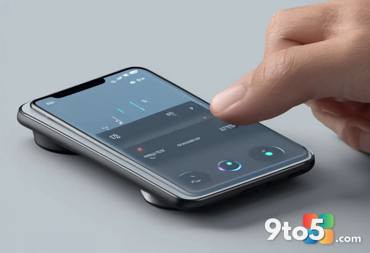 A close-up of a hand adjusting a volume slider on a digital interface, representing audio control.