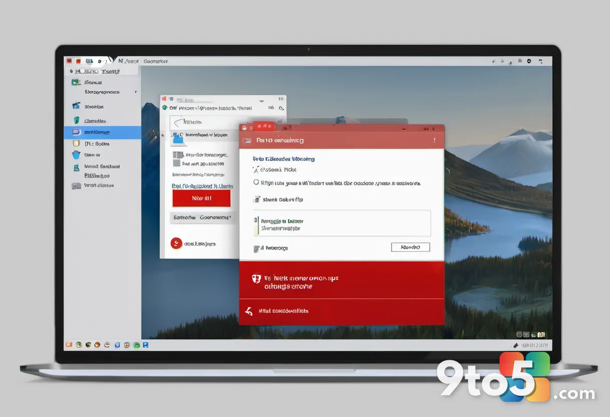 A realistic browser window showing a fake Windows Defender warning pop-up with a red shield icon and a 'Renew Now' butto