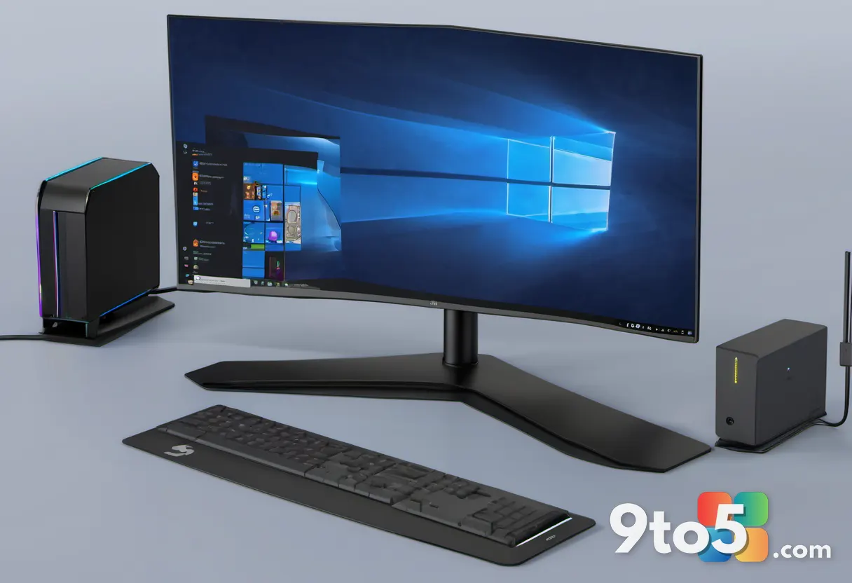 A mini PC connected to an external GPU via an Oculink cable, demonstrating its gaming potential in a compact form factor