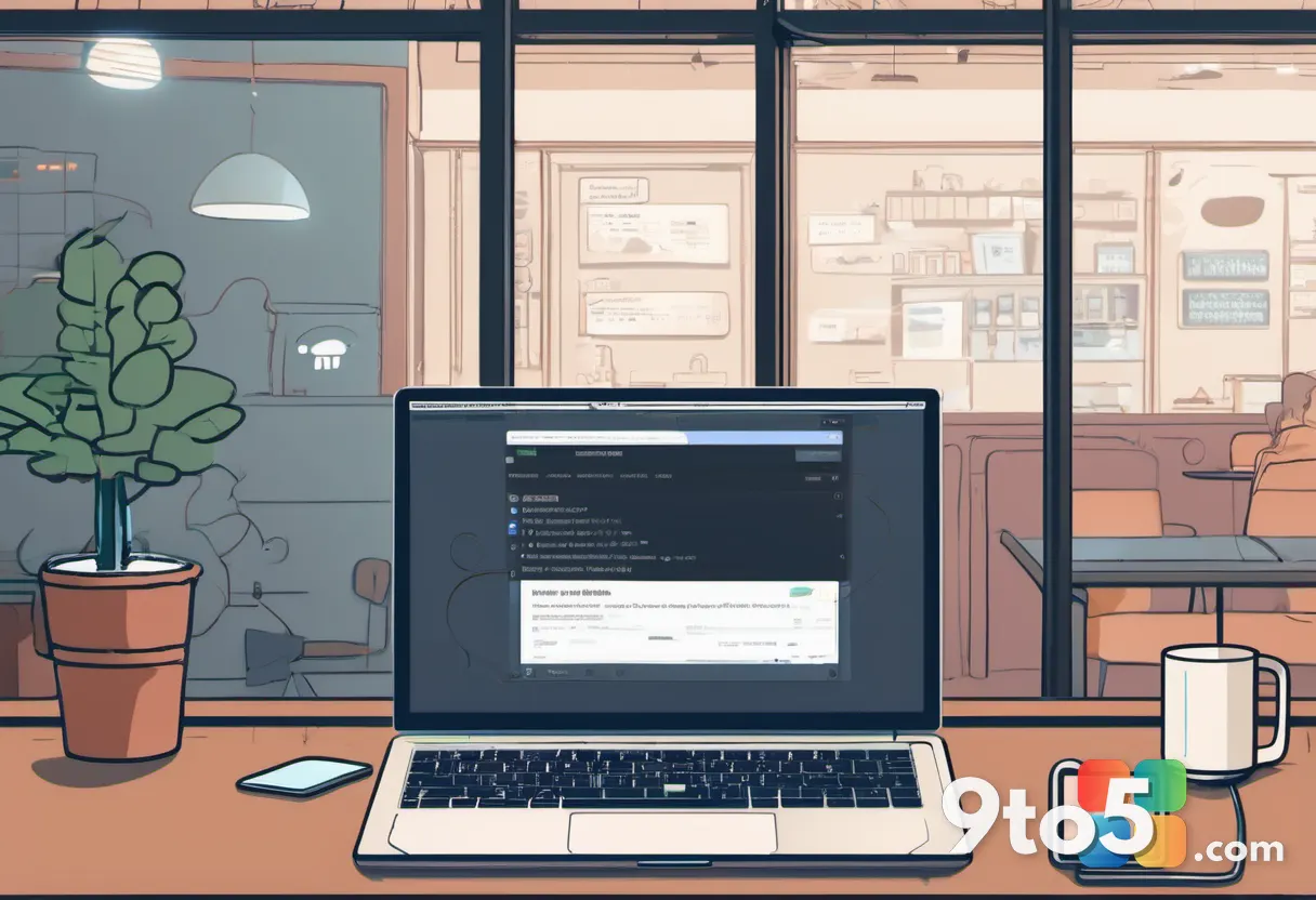 A person working on a laptop in a cozy coffee shop, with a visual overlay of encrypted data streams flowing securely fro