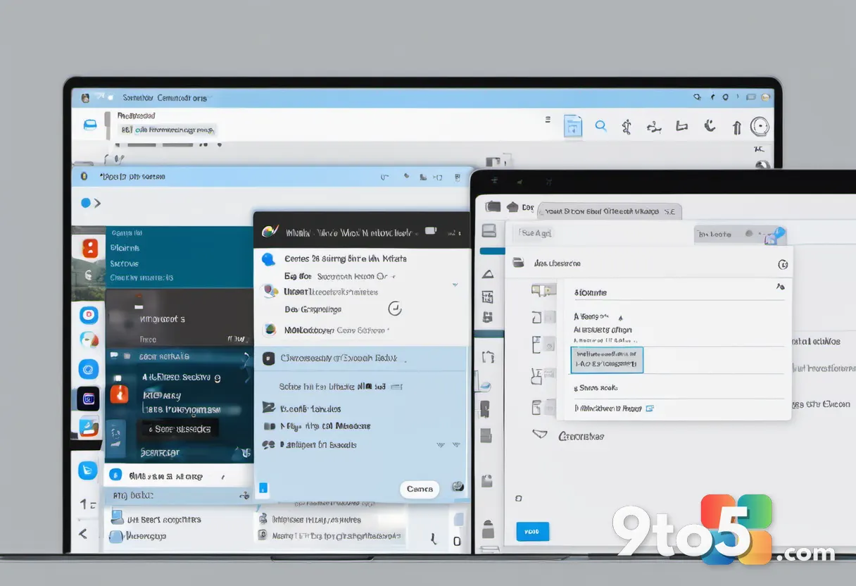 A cursor arrow clicking a Delete button inside the Messages app window, captured mid-action with a subtle glow, muted bl