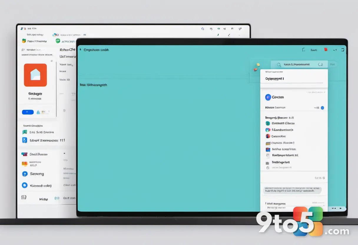 A split-screen illustration comparing a traditional flat browser window with a modern, rounded-corner design, highlighti