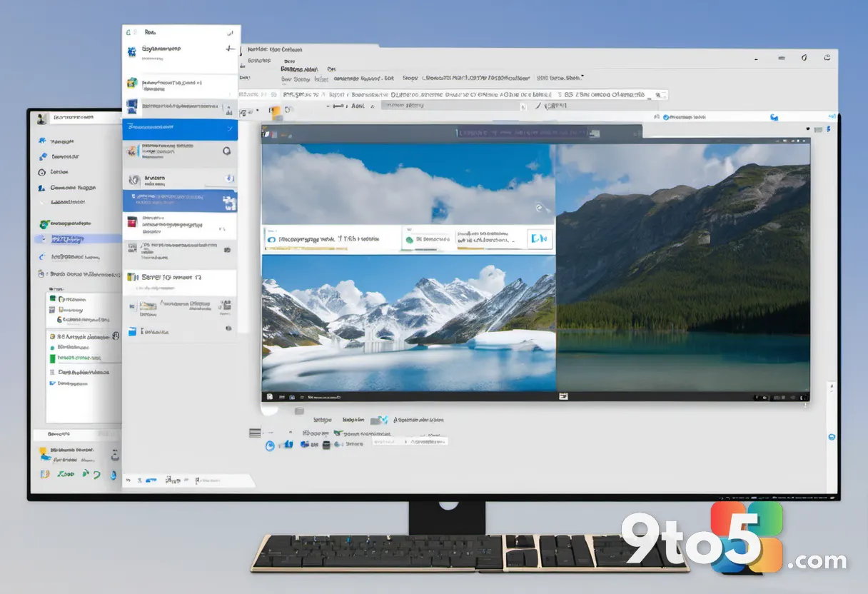 Desktop view showing a completed Windows 11 bootable USB drive next to a monitor displaying the Windows 11 setup screen
