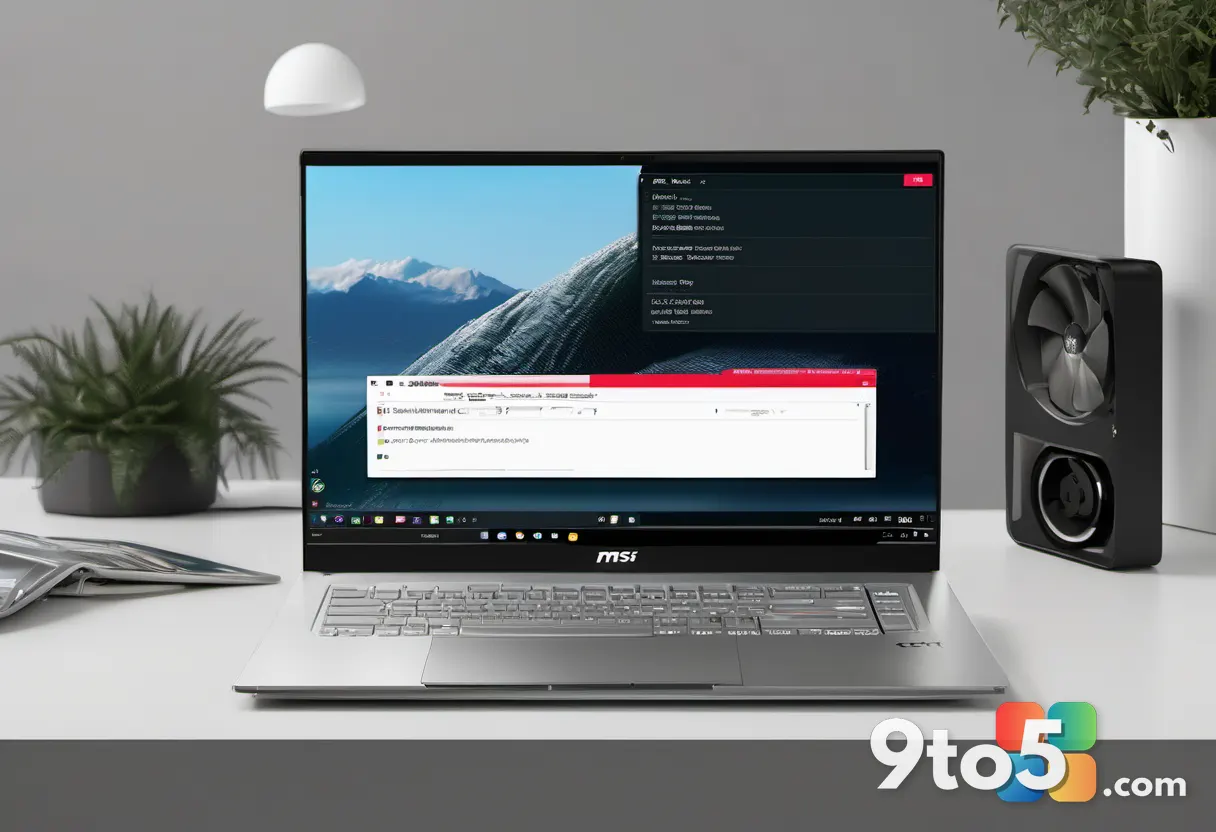Close-up of an eBay listing on a laptop screen showing the MSI Claw 8 EX AI+ with a bid price of $2,599, blurred backgro