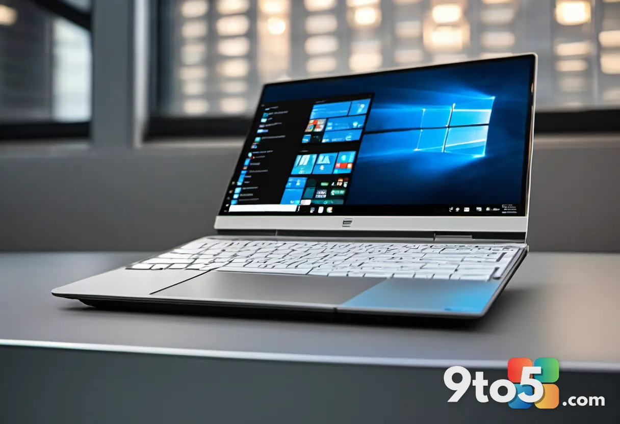 Close-up shot of a modern laptop keyboard with low-profile keys, resting on a brushed aluminum palm rest under soft stud