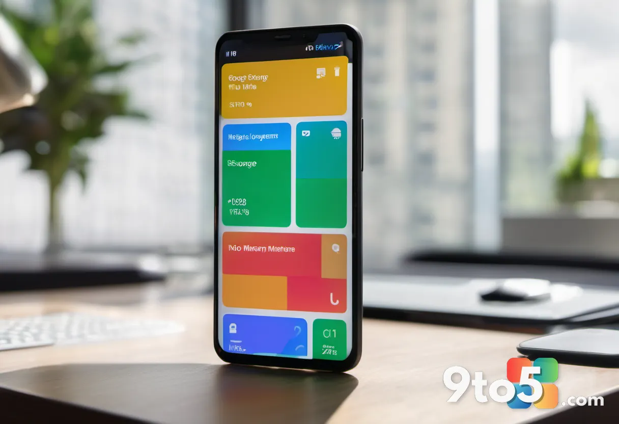 A close-up photo of a smartphone screen displaying the Google One storage management interface with colorful charts, hel