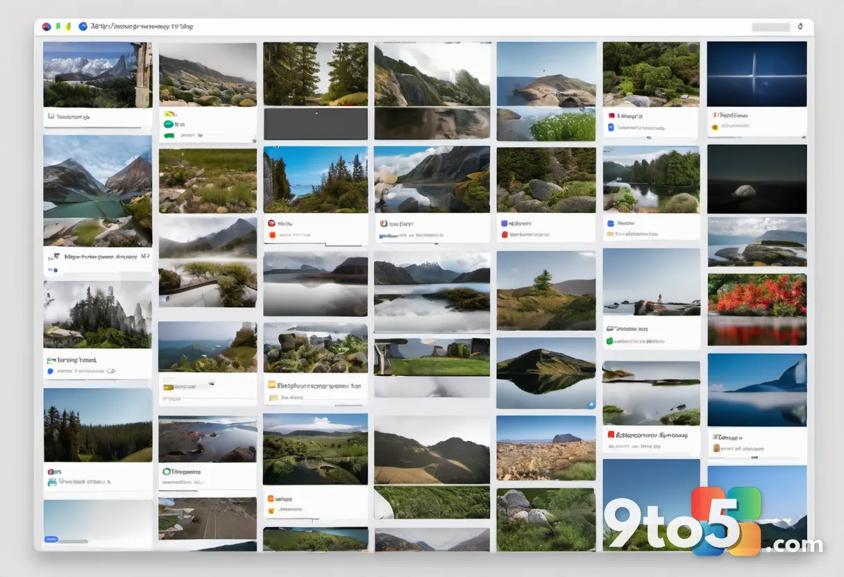 A clean desktop browser view of the Google Photos Quota Management page showing a grid of thumbnail images, with a 'Dele