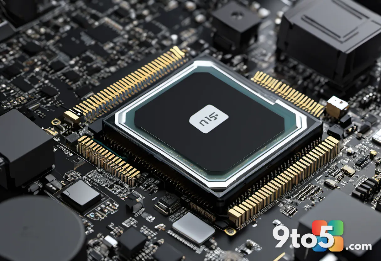 A split view of the Google Tensor G6 chip and the Titan M3 security coprocessor on a dark circuit board, highlighting cu