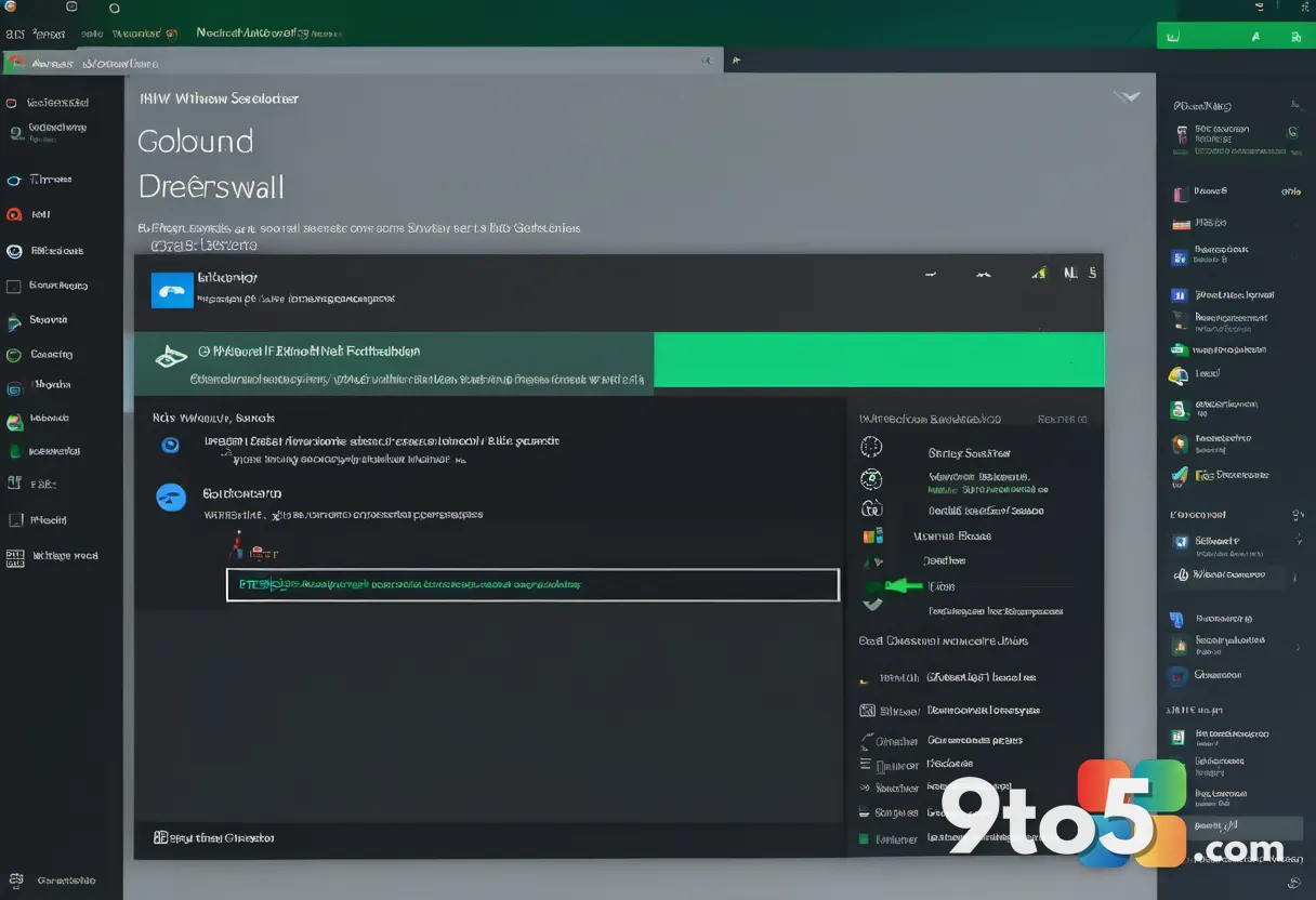 A Windows Defender Firewall with Advanced Security window displaying a list of outbound rules, with one rule highlighted