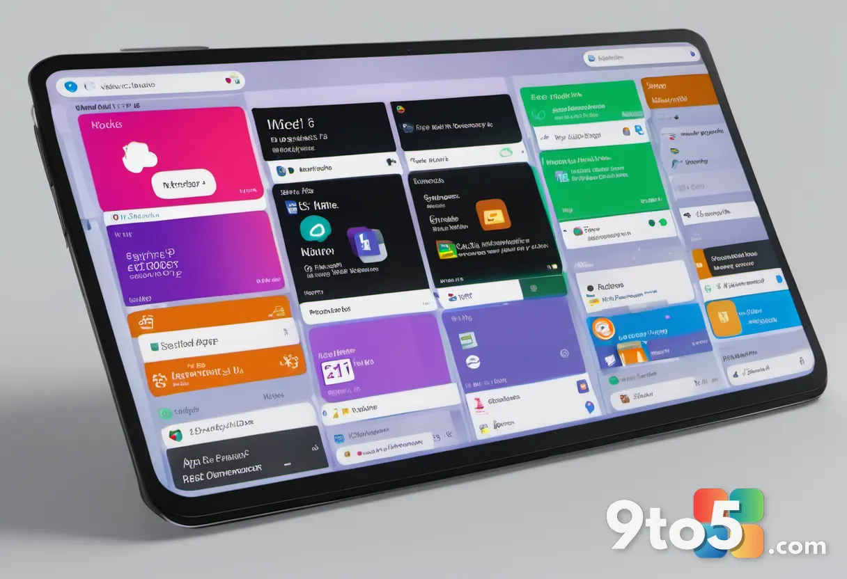 Close-up screenshot-style view of the Windows 11 Default Apps settings page showing a grid of colorful app icons on a li