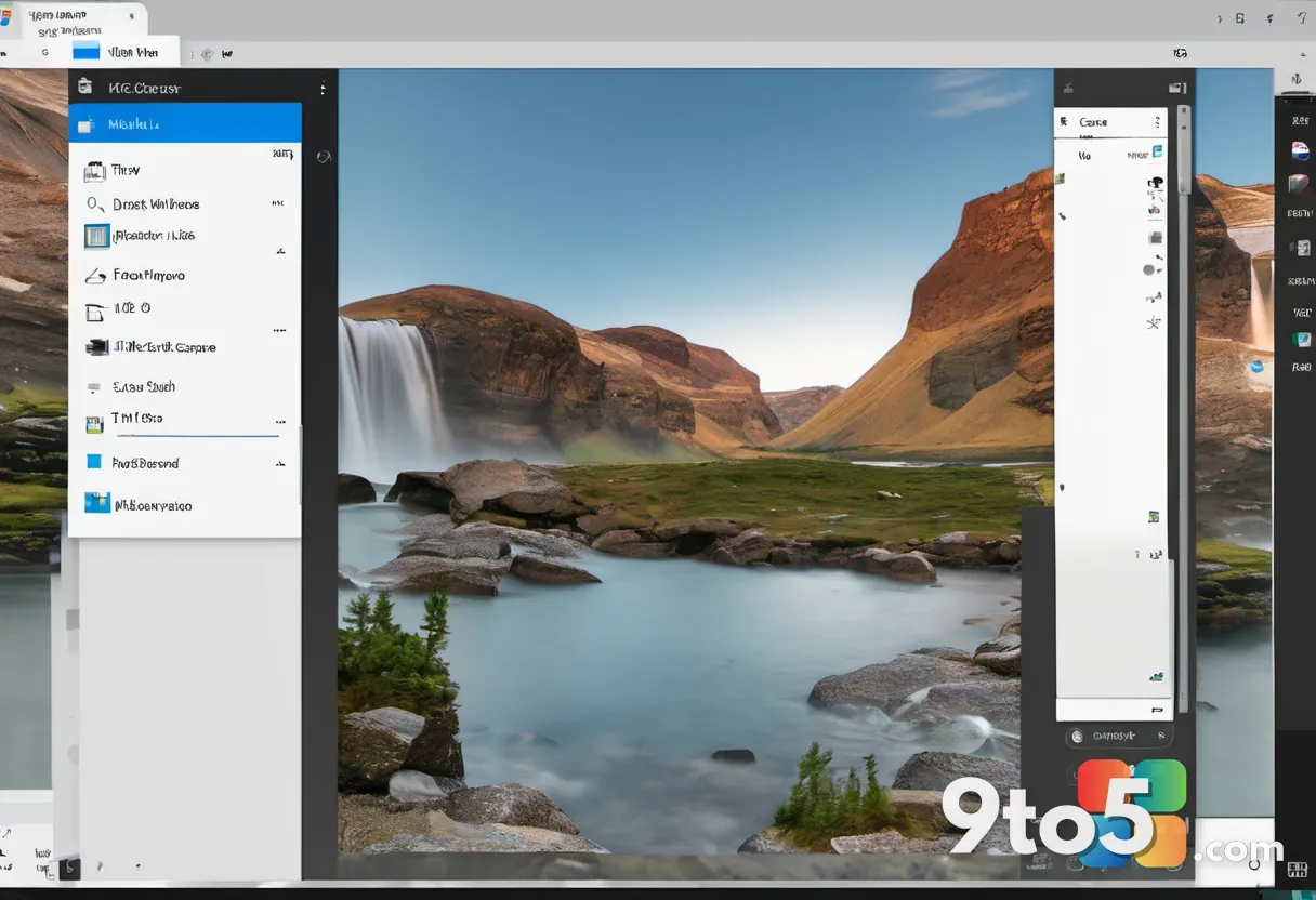A Windows 11 file explorer window showing a photo file opening in a photo editor, with the app toolbar visible at the to