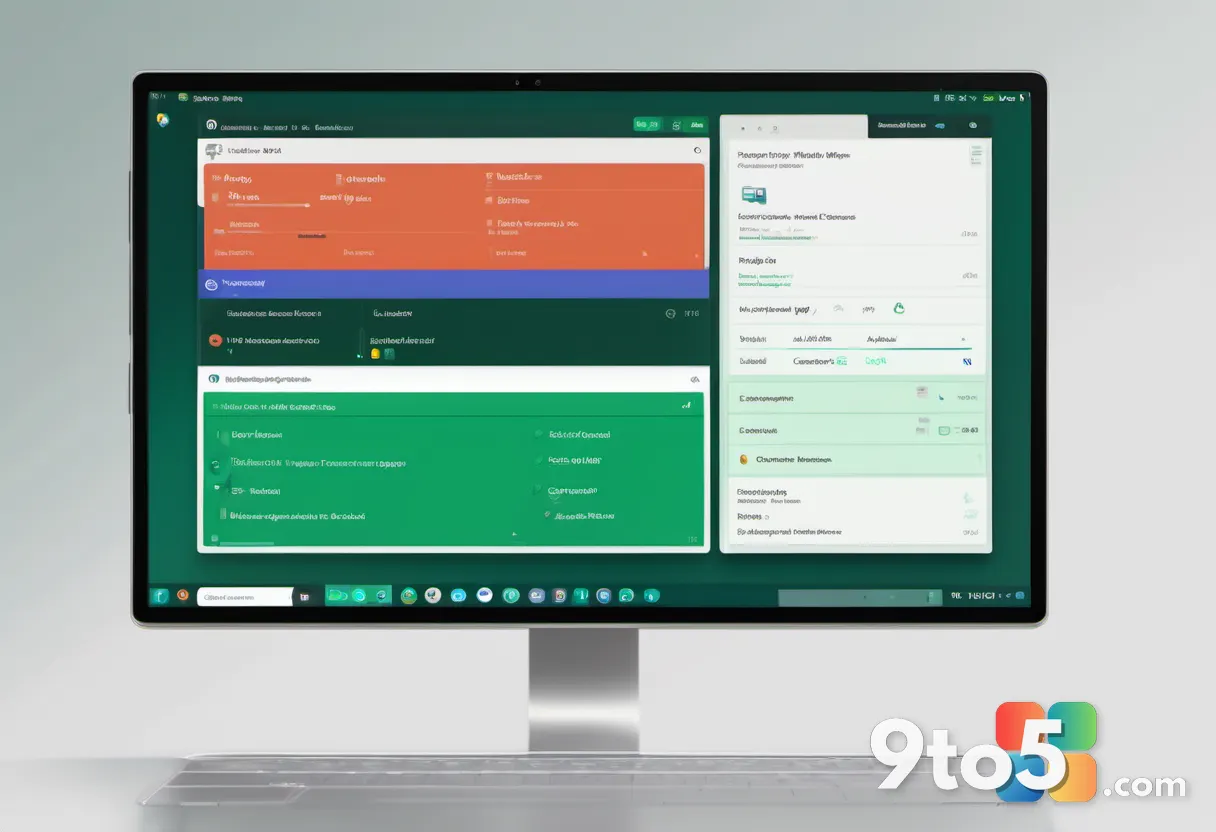 A laptop screen displaying the Controlled folder access dashboard with a green active toggle and a list of monitored fol