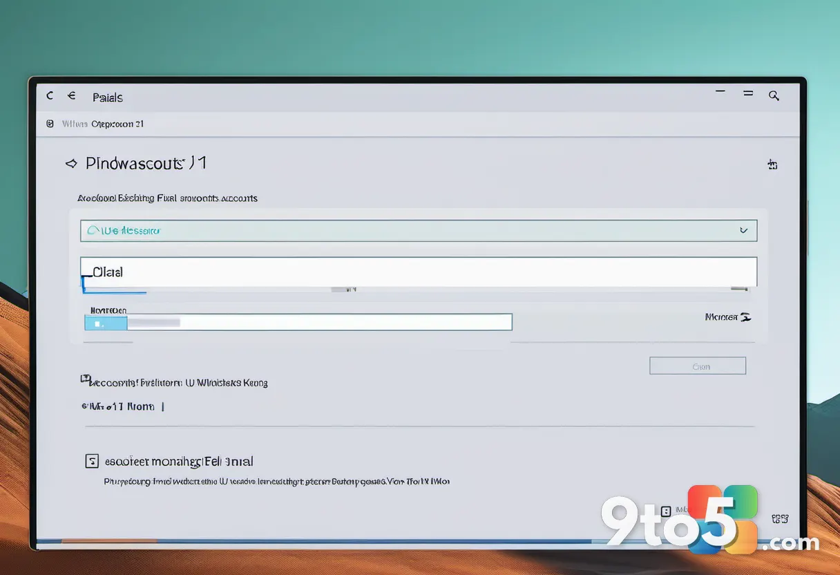 A close-up shot of a desktop monitor displaying the Windows 11 Accounts settings panel with a highlighted Sign-in option