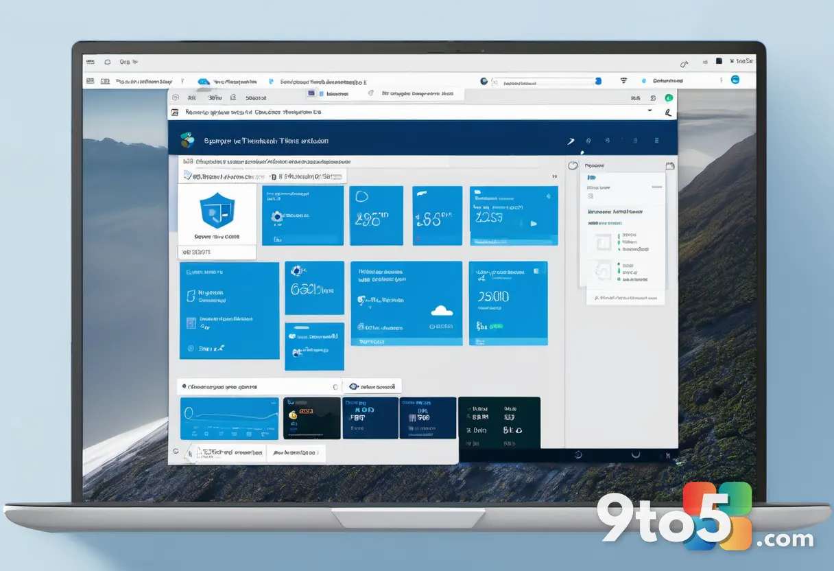 A clean screenshot-style illustration showing the Windows Security dashboard with the Virus & threat protection tile hig