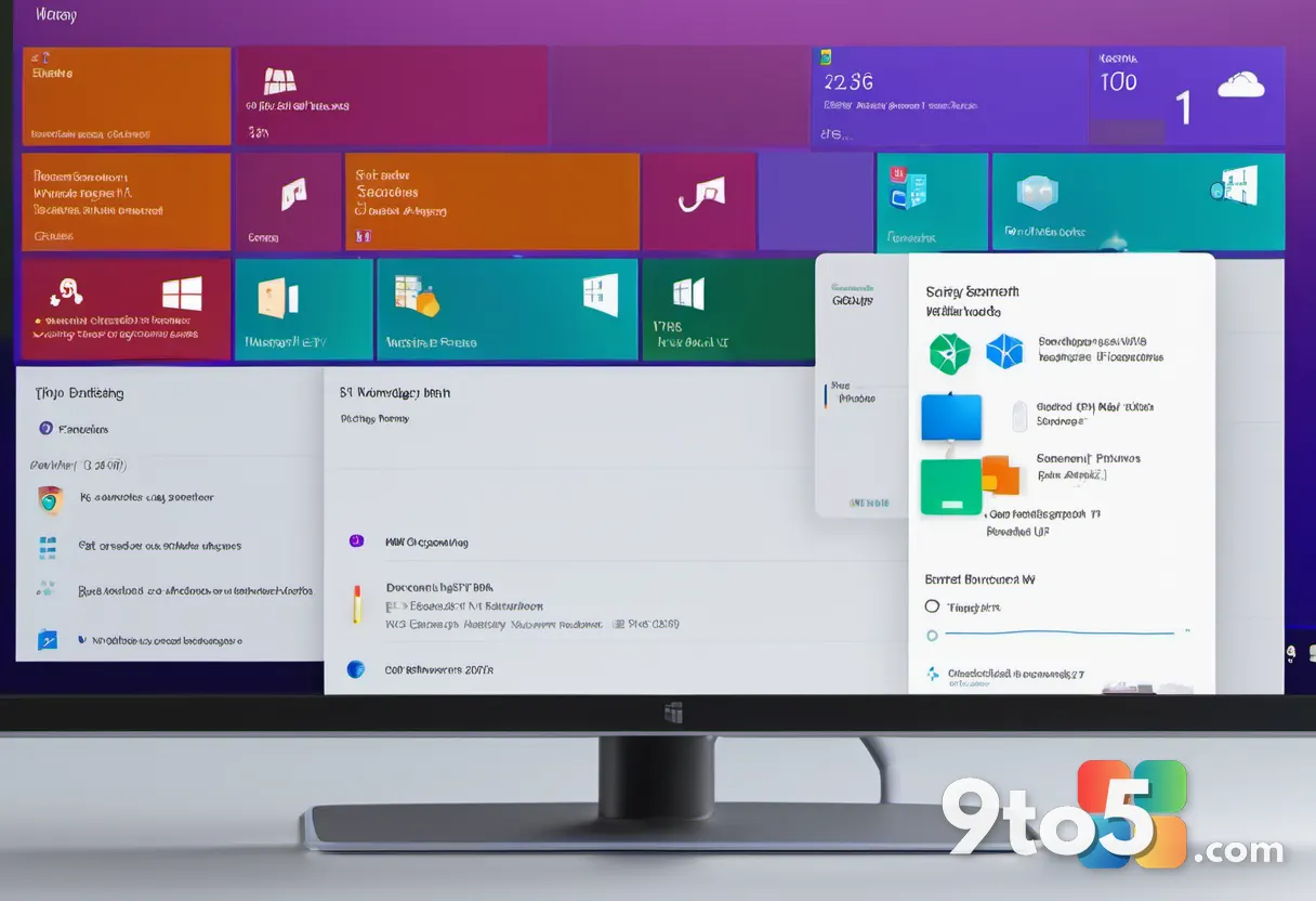 Close-up of a Windows 11 desktop displaying the Windows Security dashboard with colorful protection tiles and a clean in