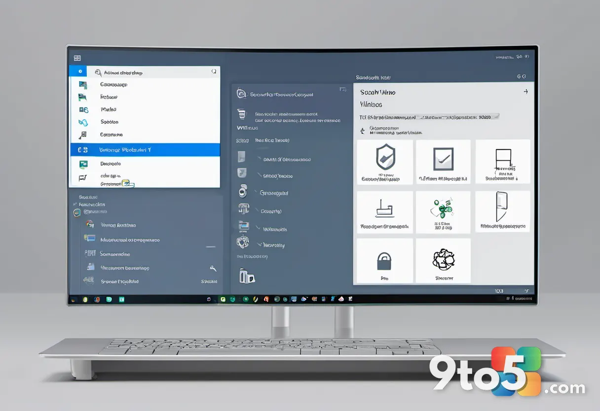 Close-up of the Windows Security window showing the Virus & threat protection section with scan options visible on a cle