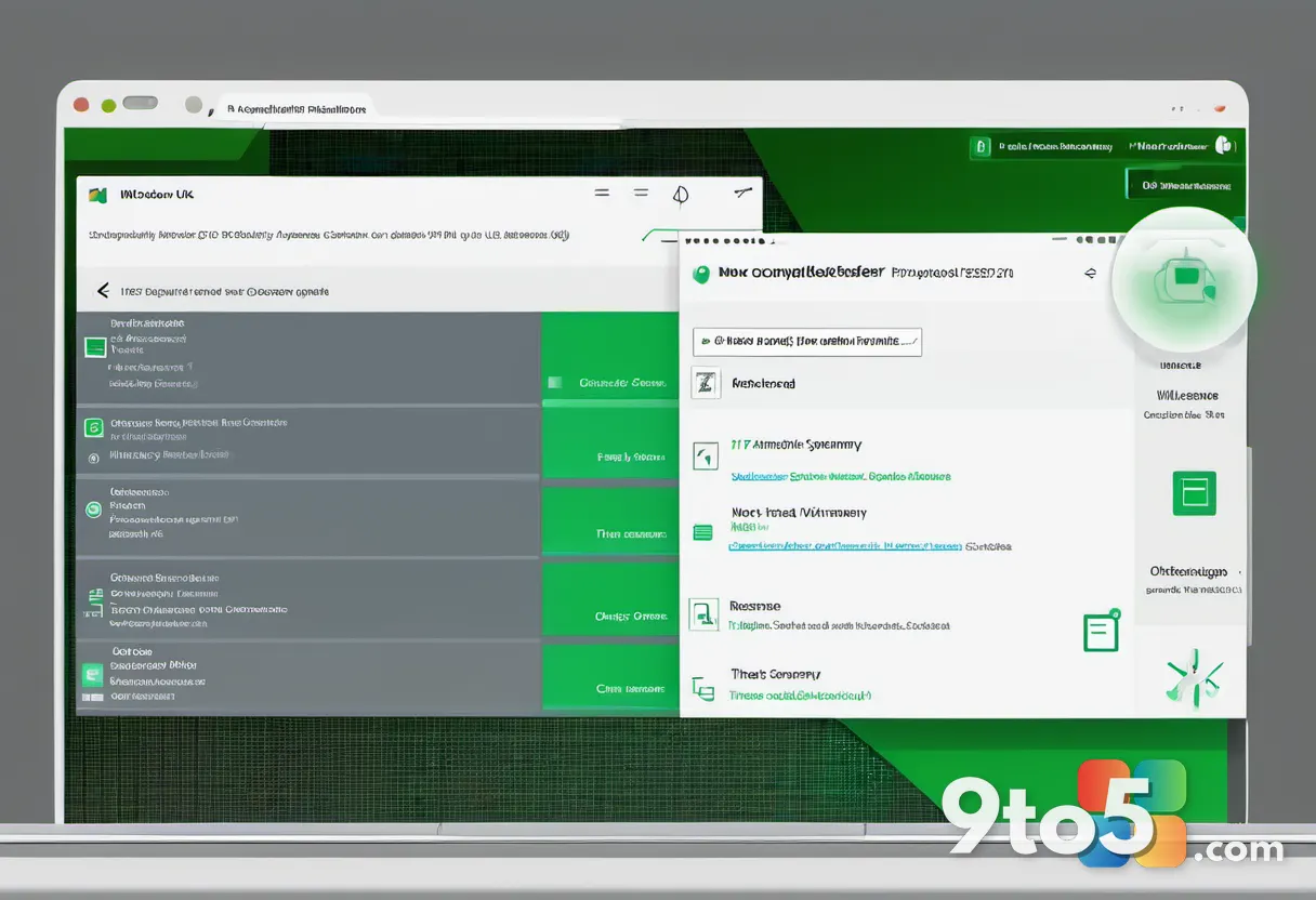 Laptop screen displaying the completed Windows Defender scan results page with a green checkmark and threat summary.