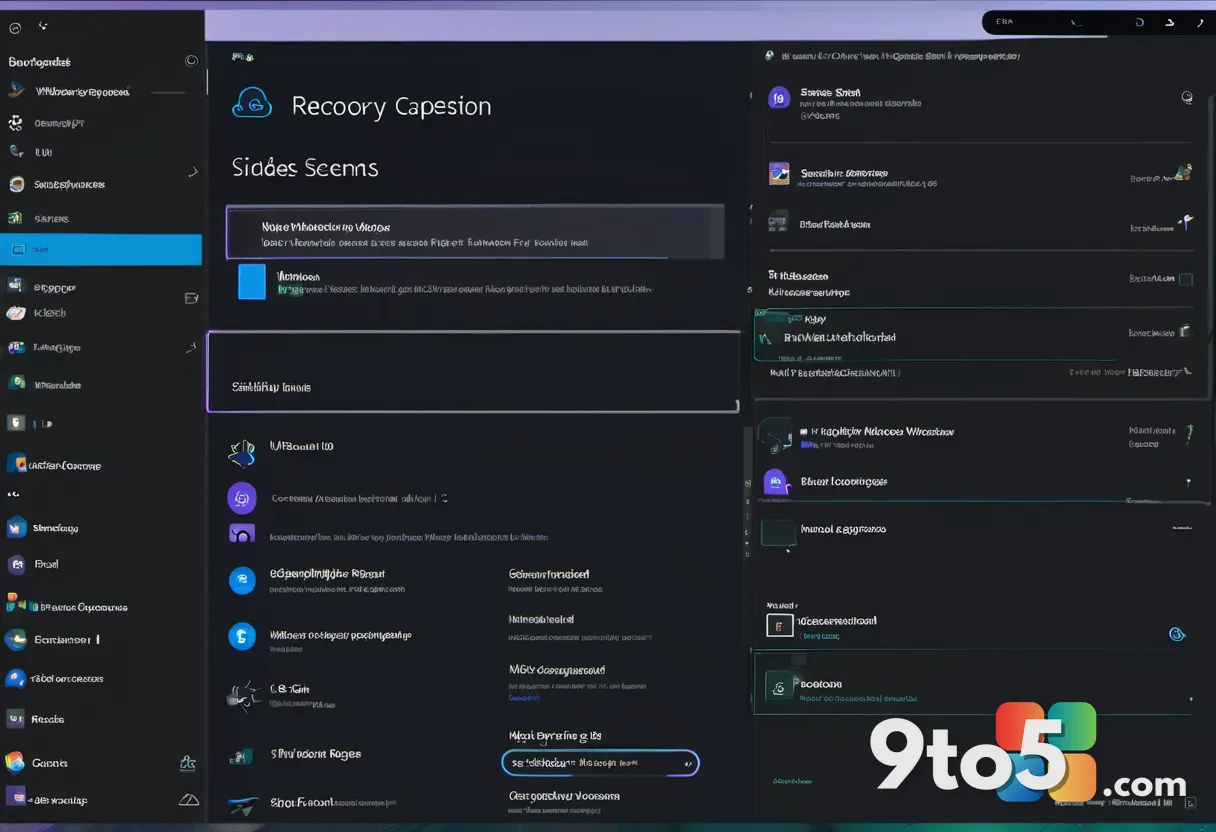 Close-up of a Windows 11 Settings window showing the System sidebar and Recovery page with the Recovery options section 