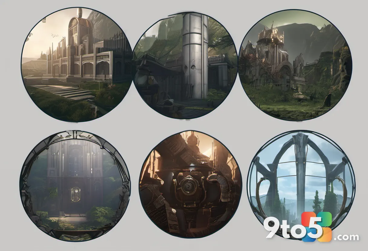 A collage of game box art for Baldur's Gate 3, Palworld, and Resident Evil 8 arranged in a circular flow around an Xbox 