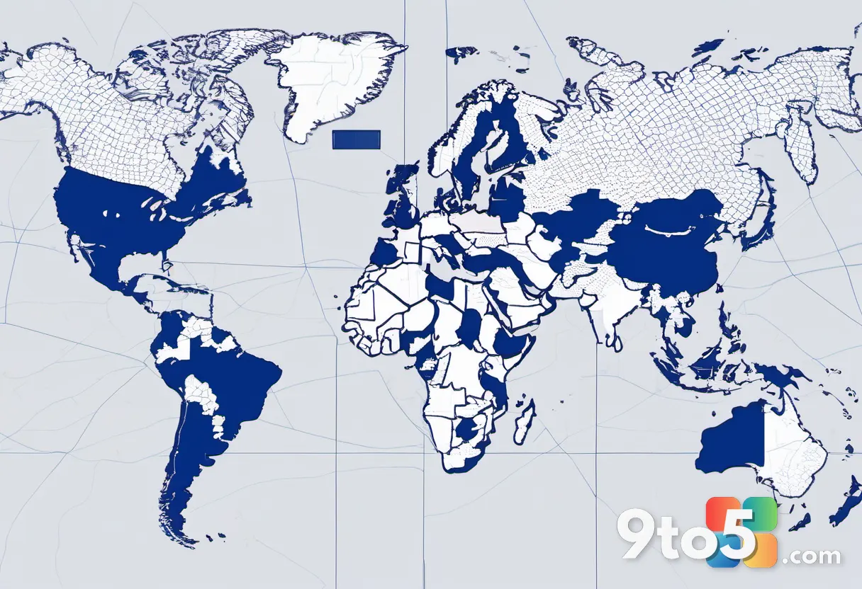 A split-screen illustration of the European Union flag fading into a digital network map, with interconnected nodes repr