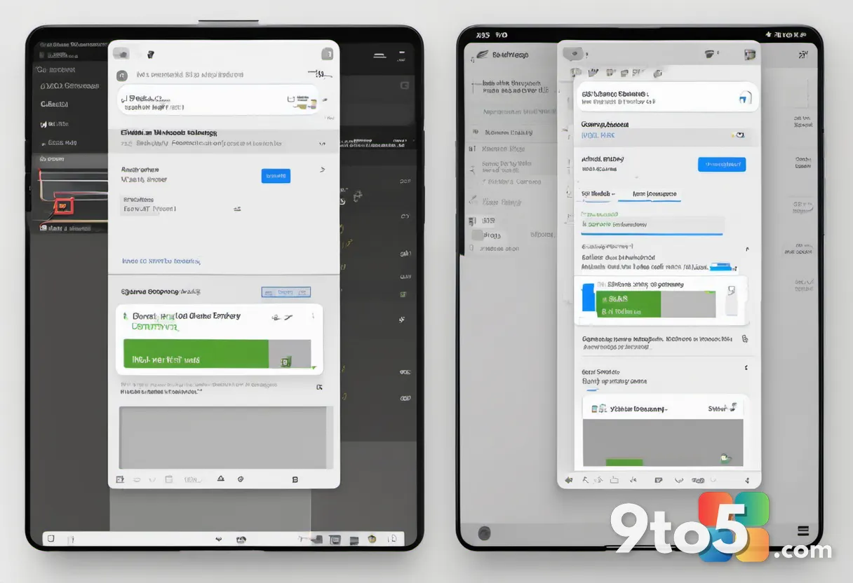 A split-screen comparison showing the old white AutoPlay window next to a new dark-themed version with rounded corners, 