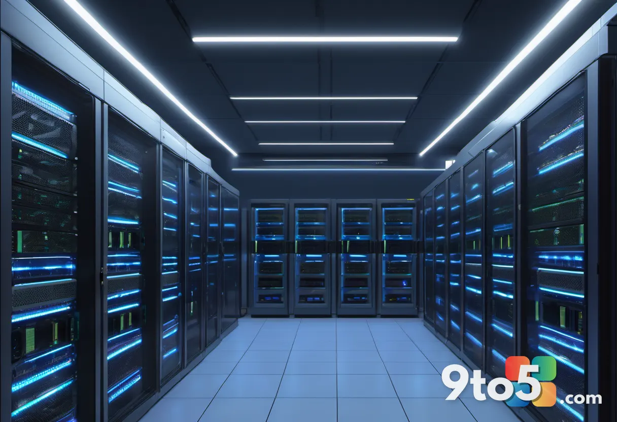 A close-up photo of a server room with blinking lights, symbolizing enterprise infrastructure and internal networks.