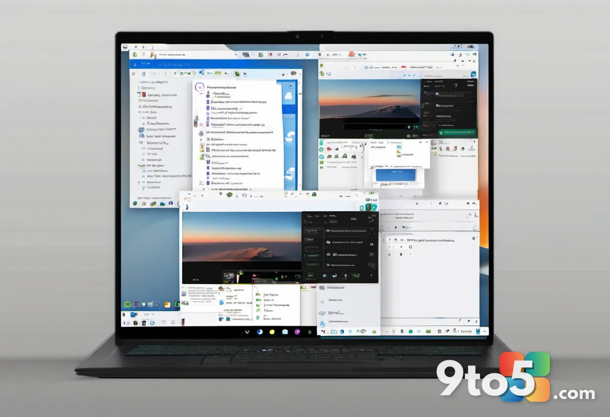 A split-screen graphic showing the Windows 11 taskbar before and after the 'Ask Copilot' feature was enabled, highlighti