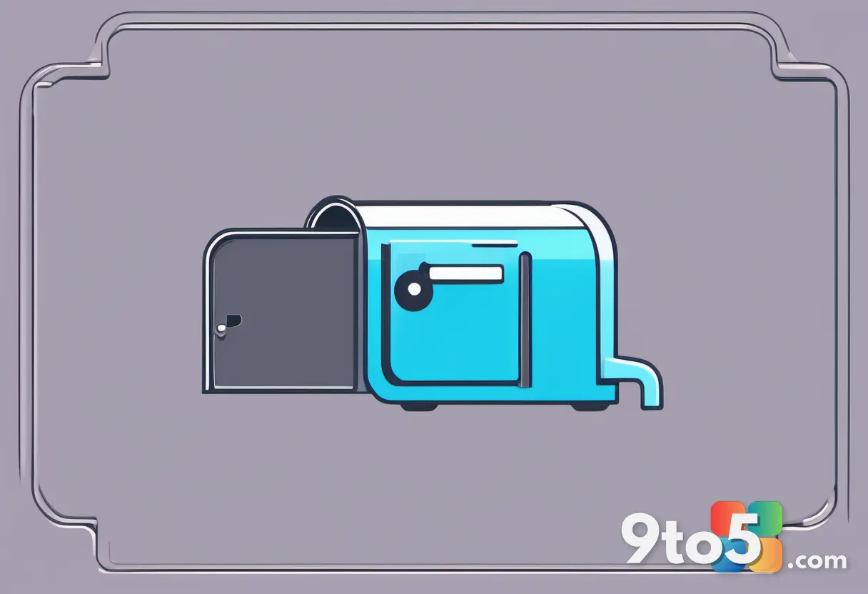 A minimalist graphic showing a mailbox icon with a plus sign and the number 100 GB, surrounded by subtle email and attac