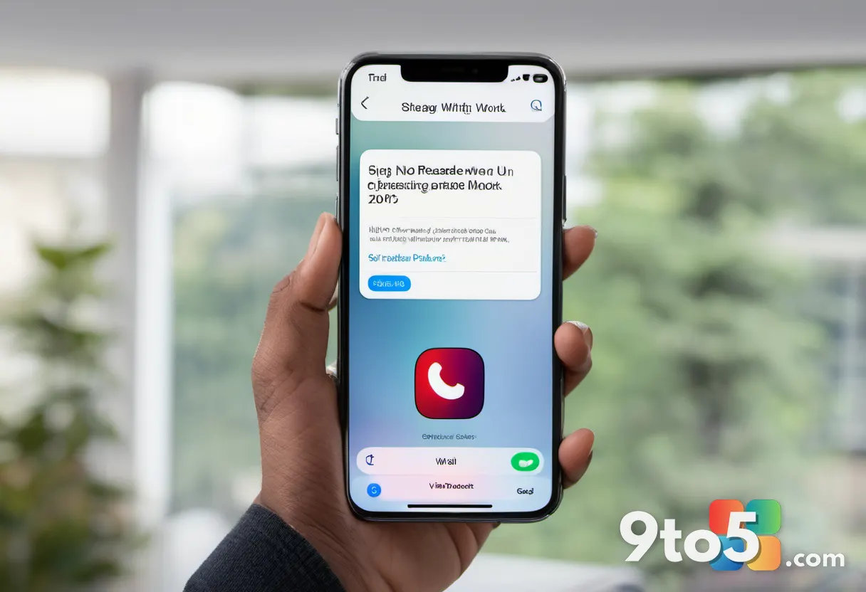 A close-up of a smartphone screen showing the 'Sign in with Apple' button being tapped, with a soft focus on a hand hold